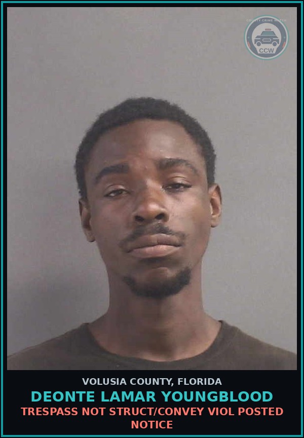 Booking mugshot of DEONTE LAMAR YOUNGBLOOD in Volusia County