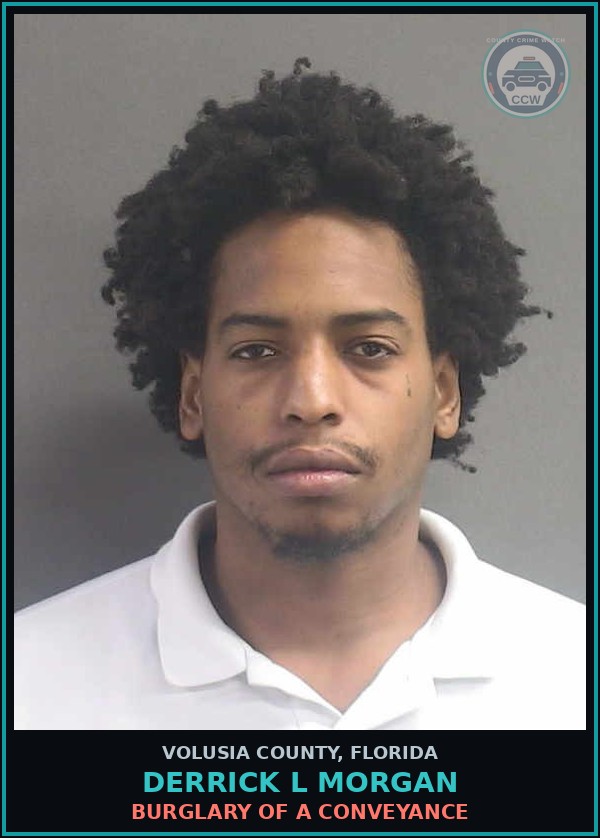 Booking mugshot of DERRICK L MORGAN in Volusia County