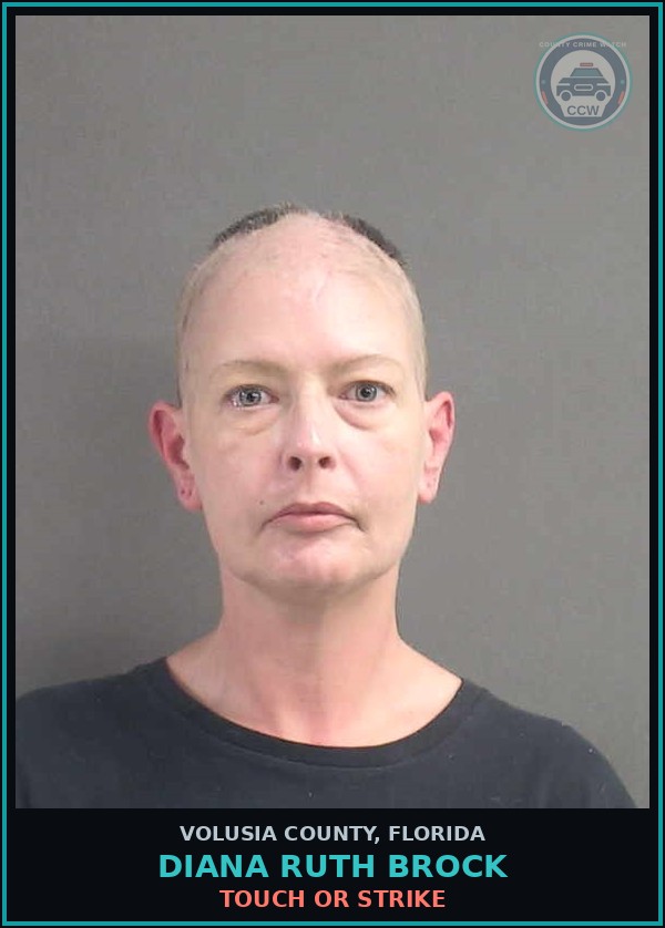Booking mugshot of DIANA RUTH BROCK in Volusia County