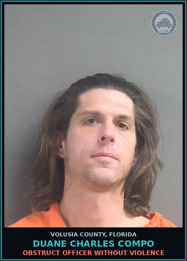 Booking mugshot of DUANE CHARLES COMPO in Volusia County