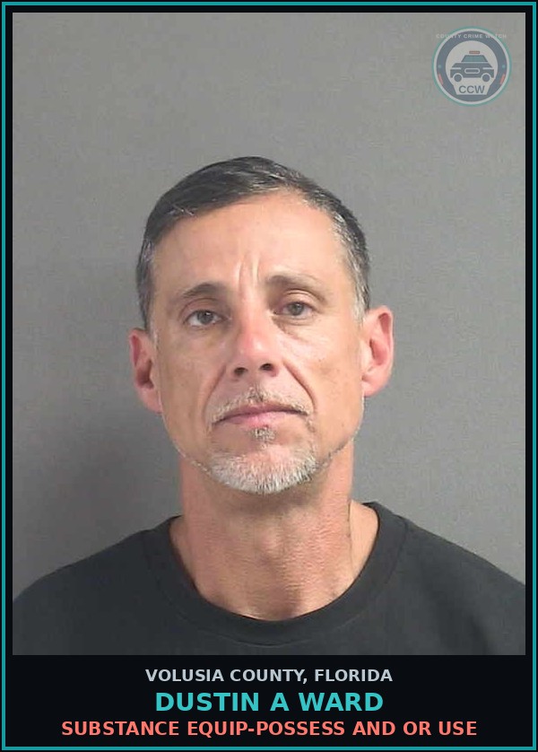 Booking mugshot of DUSTIN A WARD in Volusia County