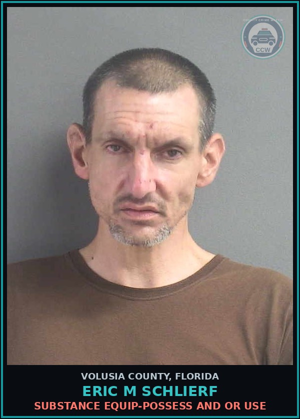 Booking mugshot of ERIC M SCHLIERF in Volusia County