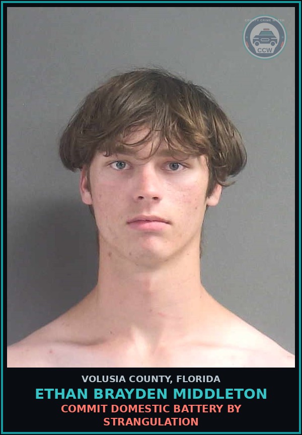 Booking mugshot of ETHAN BRAYDEN MIDDLETON in Volusia County