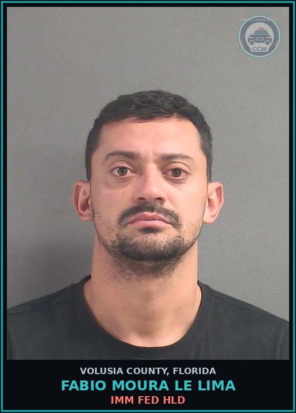 Booking mugshot of FABIO MOURA LE LIMA in Volusia County