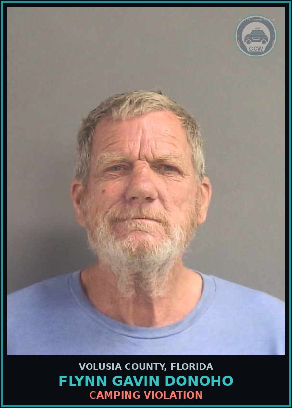 Booking mugshot of FLYNN GAVIN DONOHO in Volusia County