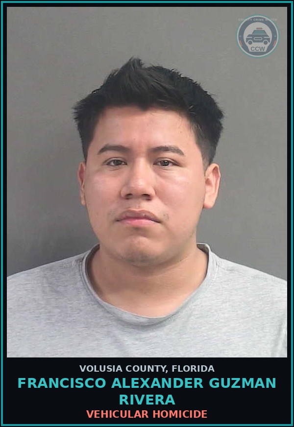Booking mugshot of FRANCISCO ALEXANDER GUZMAN RIVERA in Volusia County