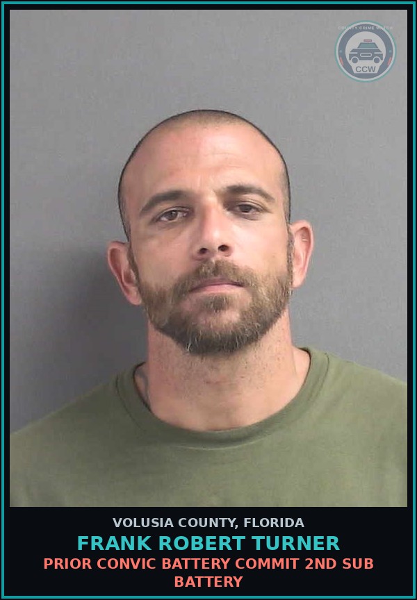 Booking mugshot of FRANK ROBERT TURNER in Volusia County