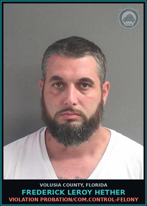 Booking mugshot of FREDERICK LEROY HETHER in Volusia County