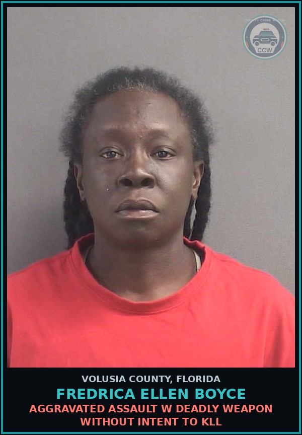 Booking mugshot of FREDRICA ELLEN BOYCE in Volusia County