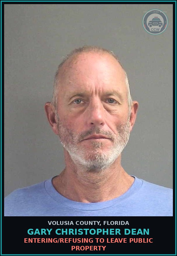Booking mugshot of GARY CHRISTOPHER DEAN in Volusia County