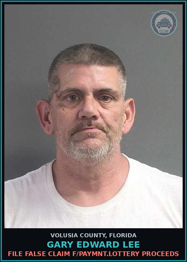 Booking mugshot of GARY EDWARD LEE in Volusia County