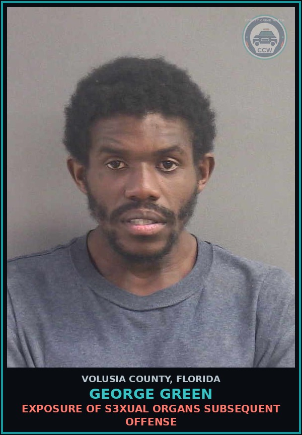 Booking mugshot of GEORGE GREEN in Volusia County