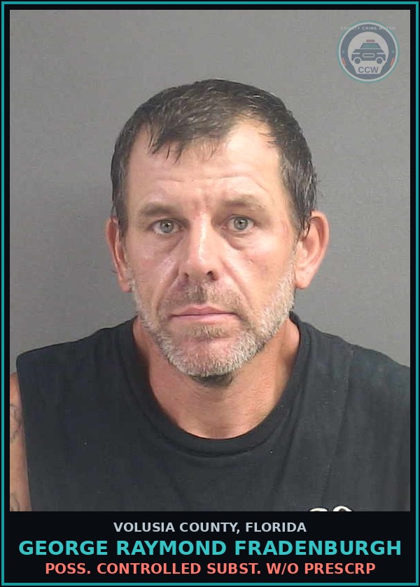 Booking mugshot of GEORGE RAYMOND FRADENBURGH in Volusia County
