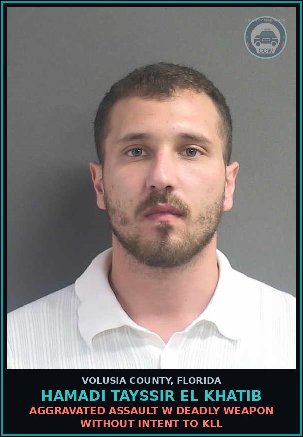 Booking mugshot of HAMADI TAYSSIR EL KHATIB in Volusia County