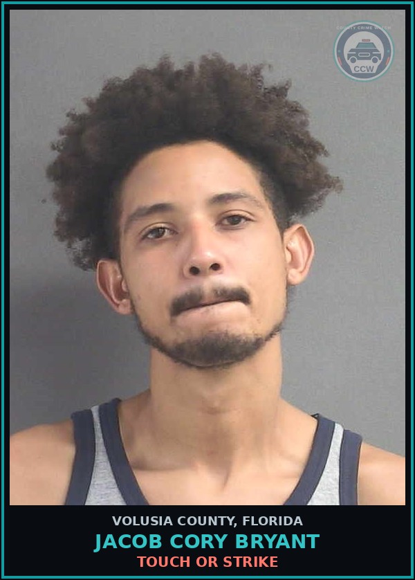 Booking mugshot of JACOB CORY BRYANT in Volusia County