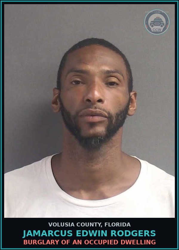 Booking mugshot of JAMARCUS EDWIN RODGERS in Volusia County