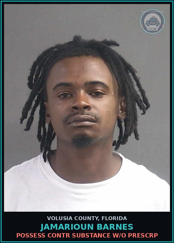 Booking mugshot of JAMARIOUN BARNES in Volusia County