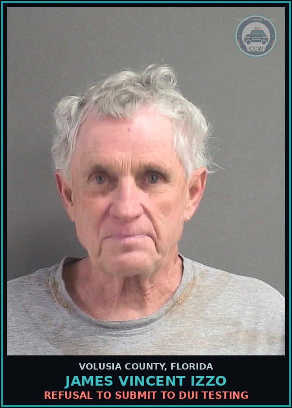 Booking mugshot of JAMES VINCENT IZZO in Volusia County