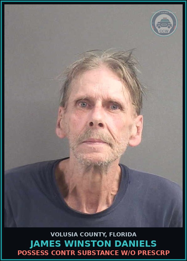 Booking mugshot of JAMES WINSTON DANIELS in Volusia County