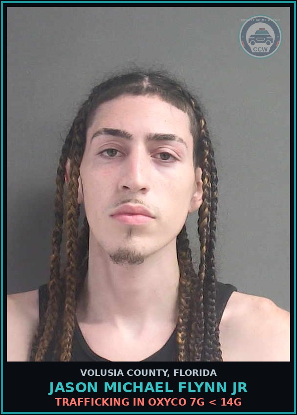 Booking mugshot of JASON MICHAEL FLYNN JR in Volusia County