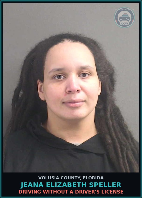 Booking mugshot of JEANA ELIZABETH SPELLER in Volusia County