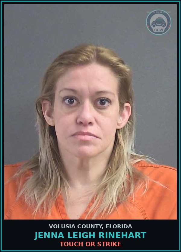 Booking mugshot of JENNA LEIGH RINEHART in Volusia County