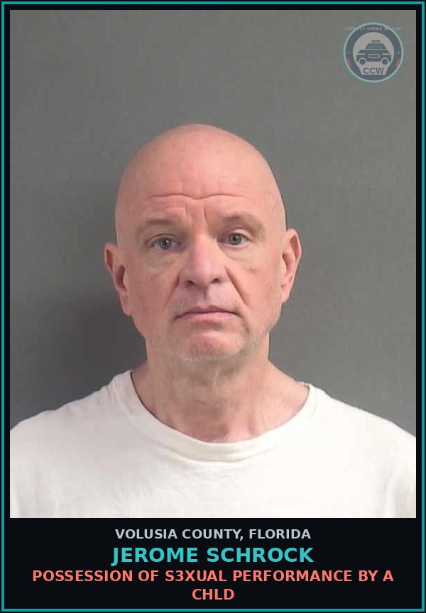 Booking mugshot of JEROME SCHROCK in Volusia County