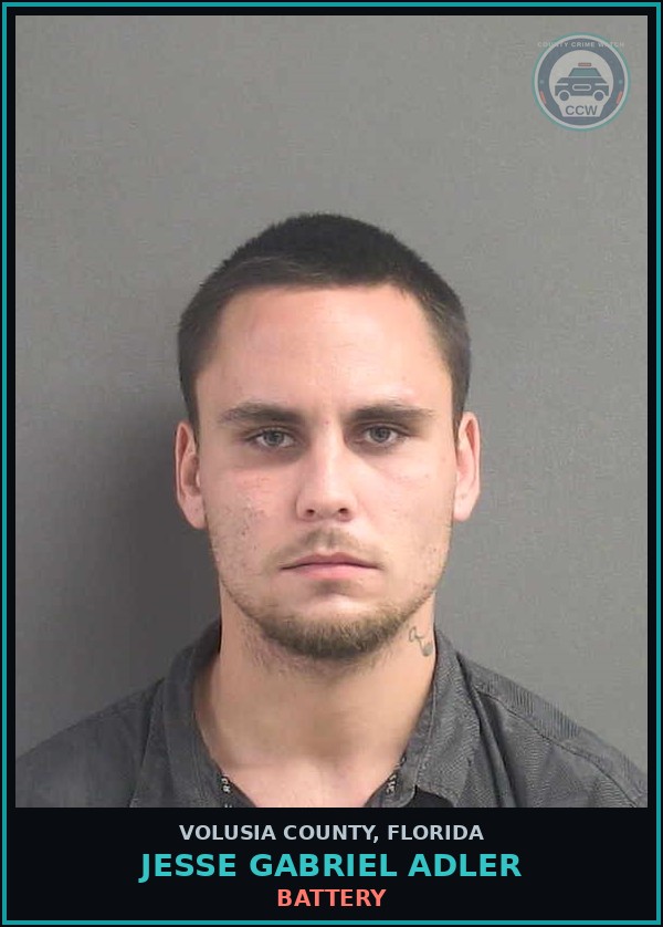 Booking mugshot of JESSE GABRIEL ADLER in Volusia County