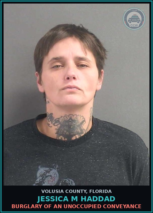 Booking mugshot of JESSICA M HADDAD in Volusia County