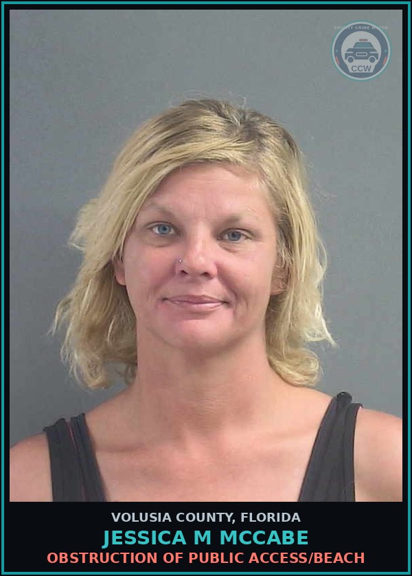 Booking mugshot of JESSICA M MCCABE in Volusia County