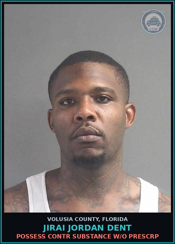 Booking mugshot of JIRAI JORDAN DENT in Volusia County