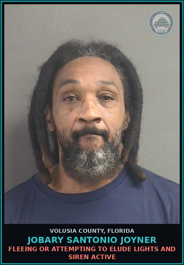 Booking mugshot of JOBARY SANTONIO JOYNER in Volusia County