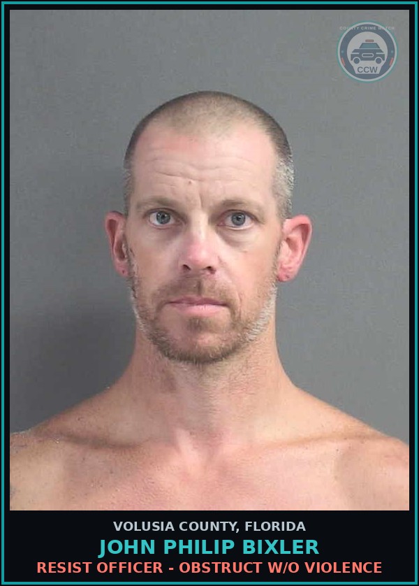 Booking mugshot of JOHN PHILIP BIXLER in Volusia County