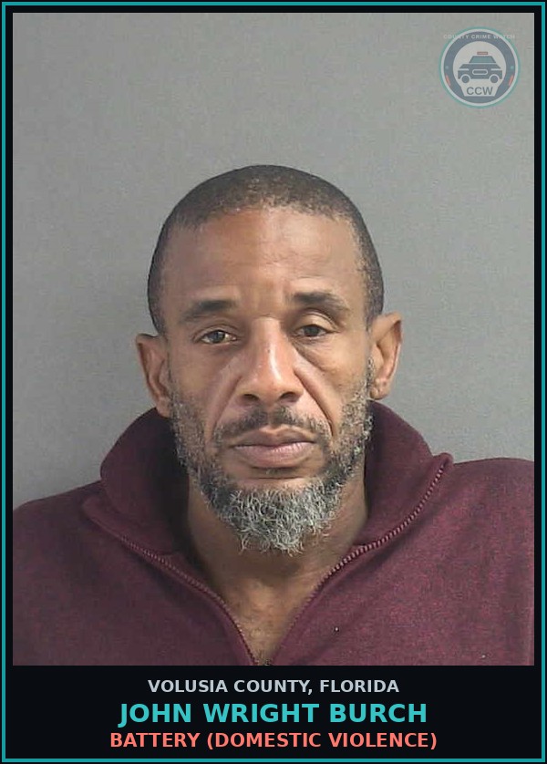 Booking mugshot of JOHN WRIGHT BURCH in Volusia County