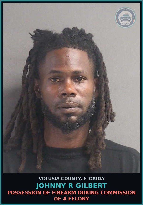 Booking mugshot of JOHNNY R GILBERT in Volusia County
