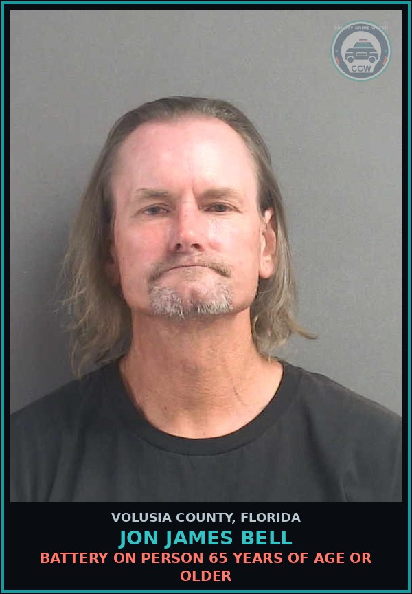 Booking mugshot of JON JAMES BELL in Volusia County