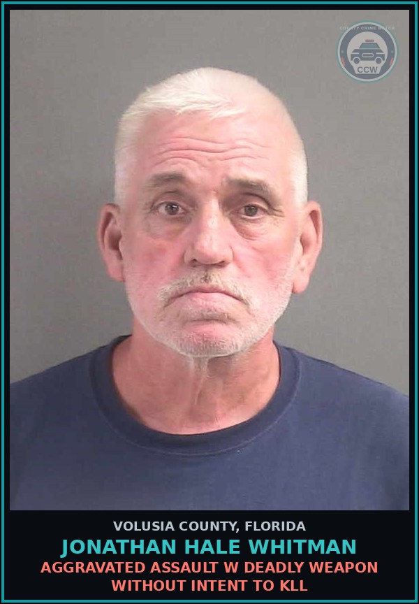 Booking mugshot of JONATHAN HALE WHITMAN in Volusia County