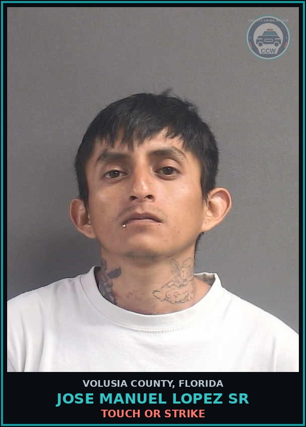 Booking mugshot of JOSE MANUEL LOPEZ SR in Volusia County