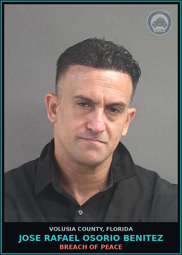 Booking mugshot of JOSE RAFAEL OSORIO BENITEZ in Volusia County
