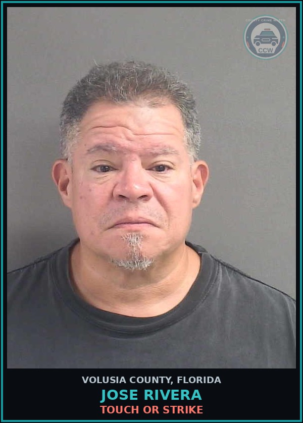 Booking mugshot of JOSE RIVERA in Volusia County