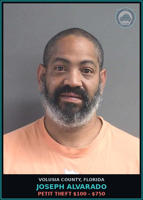 Booking mugshot of JOSEPH ALVARADO in Volusia County
