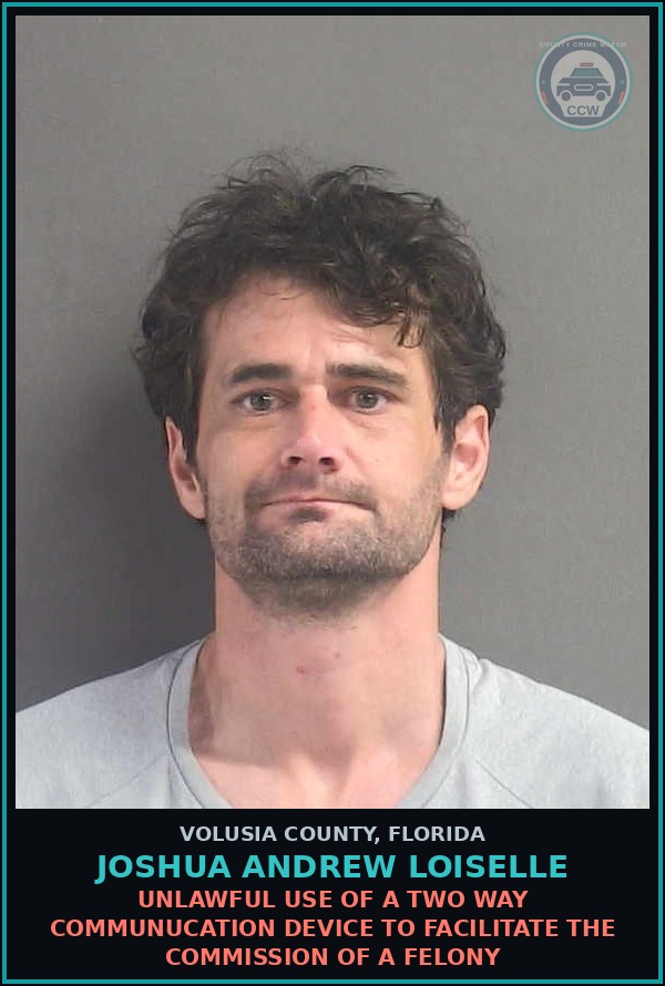 Booking mugshot of JOSHUA ANDREW LOISELLE in Volusia County