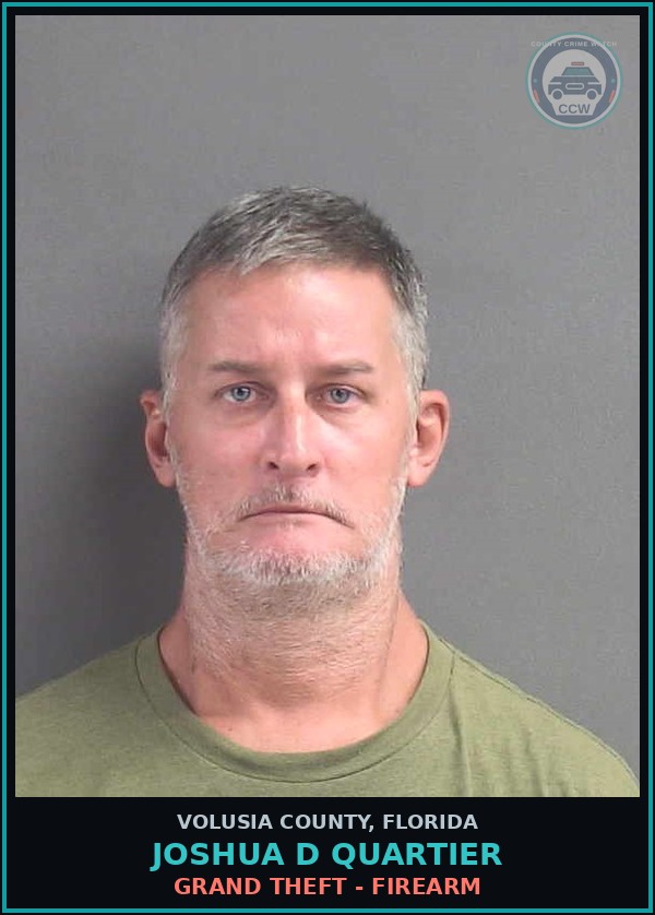 Booking mugshot of JOSHUA D QUARTIER in Volusia County
