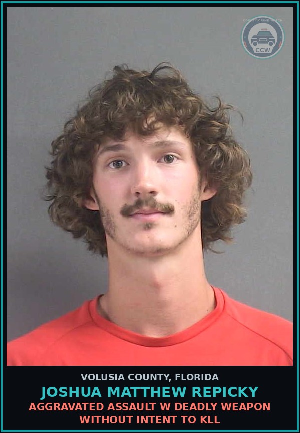 Booking mugshot of JOSHUA MATTHEW REPICKY in Volusia County