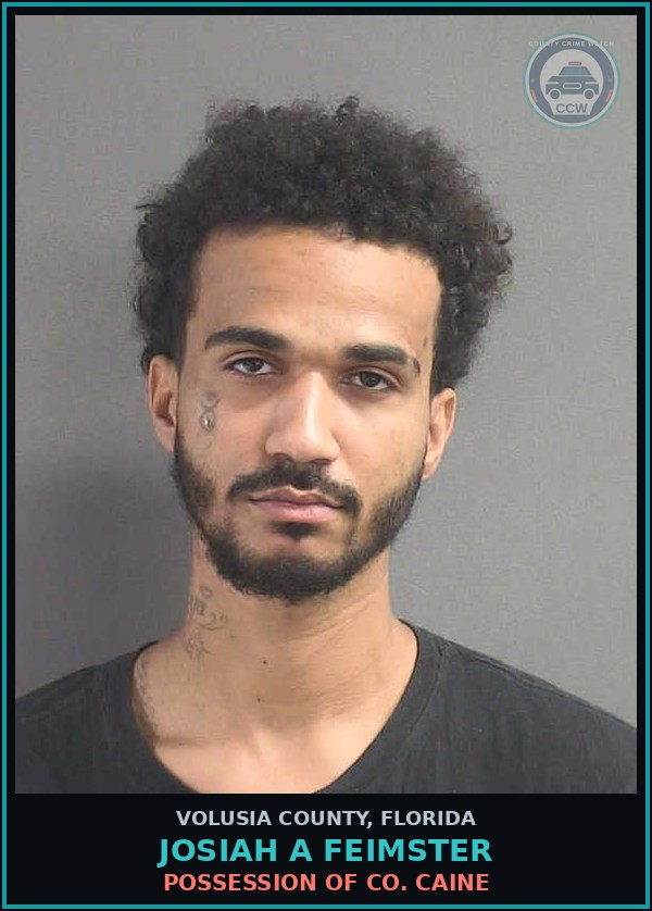 Booking mugshot of JOSIAH A FEIMSTER in Volusia County
