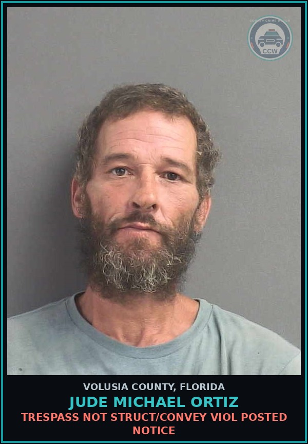 Booking mugshot of JUDE MICHAEL ORTIZ in Volusia County