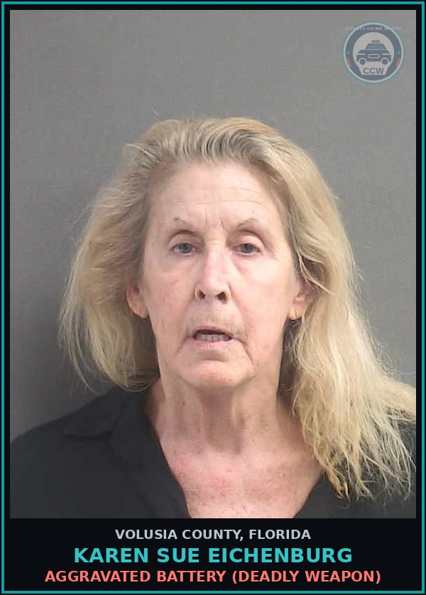 Booking mugshot of KAREN SUE EICHENBURG in Volusia County