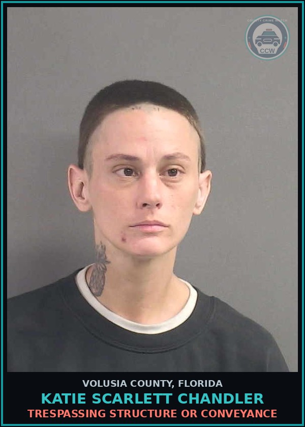 Booking mugshot of KATIE SCARLETT CHANDLER in Volusia County