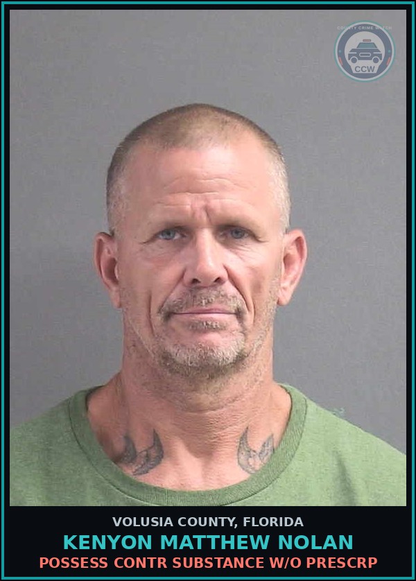 Booking mugshot of KENYON MATTHEW NOLAN in Volusia County