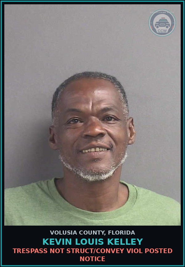 Booking mugshot of KEVIN LOUIS KELLEY in Volusia County